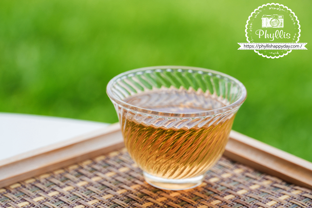 【景美山林茶園&山月茶屋】桃園復興放空系景觀咖啡廳,茶園山景、白色茶屋一次收進眼底 - 第30張圖 桃園復興山月茶屋個人品茗組與山中茶特寫