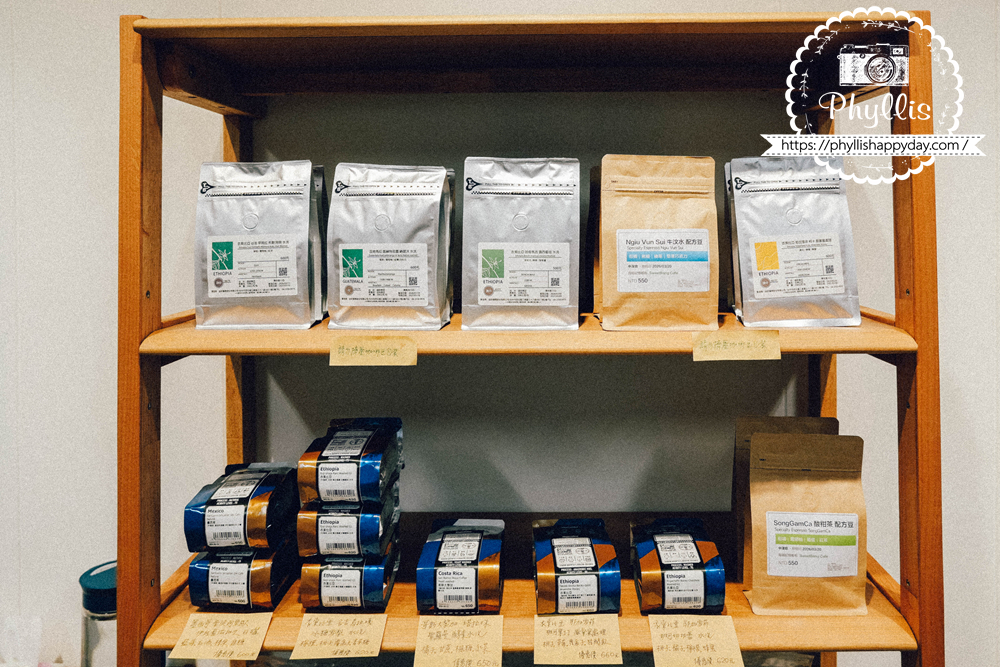 SweetBang Cafe店內販售咖啡豆，桃園龍潭咖啡豆與手沖咖啡推薦
